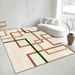 Living Room Rug Large Size Gorgeous Gold Frame Design Bedroom Rug Plush Thickened Machine Washable Thickened Underlay Interior Decorative Rug_maomaolike.com