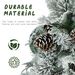 4FT Pre-Lit Spruce Snow Flocked Christmas Tree With Pine Cones, Artificial Xmas Tree With 170 Branch Tips,Mixed PE & PVC Branches, 120 Multi-Color LED Lights, 11 Flashing Modes, Holiday Décor_maomaolike.com