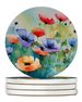 Anemones In Watercolor Large Sandstone Coasters Pack Of 4 Absorbent Round Coasters Decor Gifts For Men Or Women, 4 In, Multicolor_maomaolike.com