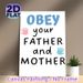 Family Respect Quote Painting Poster, Cute Hand-drawn Style With Pink & Blue Hand Prints Poster, Warm Reminder Of Honoring Parents, Suitable For Home_maomaolike.com