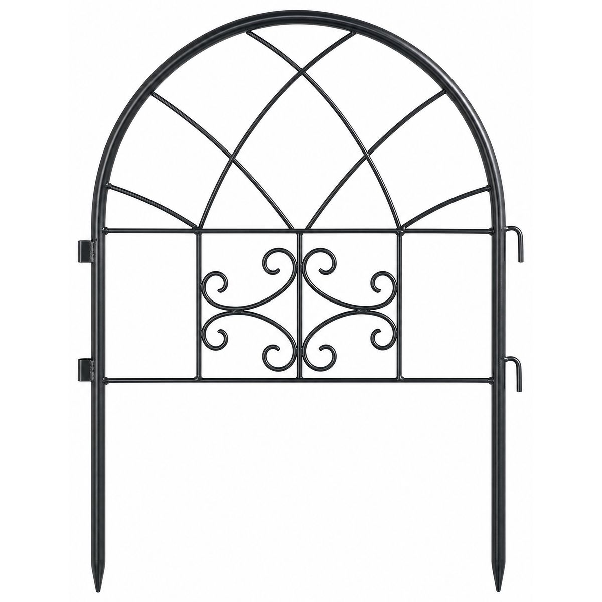 Valla Decorativa De Hierro Para Jardín, 4 Piezas De 50 X 65,5 Cm, Bordura Para Plantas Y Parterres, Diseño Para Espacios Exteriores_maomaolike.com