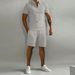 Men's Polo Casual Loose Short Sleeve Shorts Tracksuit_maomaolike.com