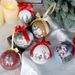 Christmas Foam Ornament Balls 8cm - Santa Snowman Tree Decorations With Stickers_maomaolike.com