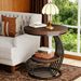 Round End Table, 2 Tiers Marble Side Table With Storage Shelf_maomaolike.com