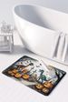 Dinosaurs Spooky Halloween Memory Foam Kitchen Mat Machine Washable Anti-Fatigue Mat Cushion Comfort Bath Mat Or Kitchen Rug_maomaolike.com