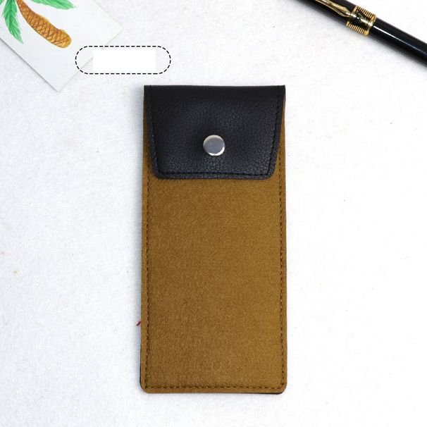 Unisex Leather felt glasses bag Simple felt bag sunglasses storage bag_maomaolike.com