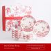 Ceramic Bowl Set With Under-Glaze Design - 6-Piece Dinnerware Gift Box For Home & Special Occasions_maomaolike.com