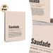 Saudade Definition Painting Poster, Minimalist Typographic Text Art Poster, Thought-provoking Emotional Word Description, Ideal For Bedroom And Living_maomaolike.com