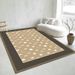 Living Room Rug Large Size Gorgeous Gold Frame Design Bedroom Rug Plush Thickened Machine Washable Thickened Underlay Interior Decorative Rug_maomaolike.com