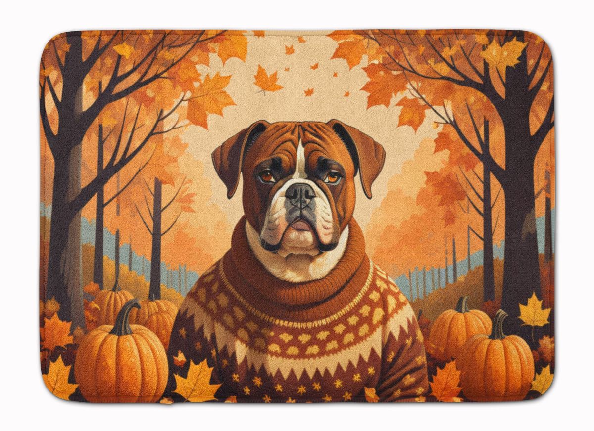 Boxer Fall Memory Foam Kitchen Mat Machine Washable Anti-Fatigue Mat Cushion Comfort Bath Mat Or Kitchen Rug_maomaolike.com