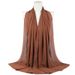 Unisex Solid color monochrome pearl chiffon shawl Long shawl Muslim shawl_maomaolike.com