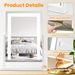 Vanity Mirror With Lights,3 Lighting Colors Dimmable Brightness Smart Touch Control 10X Magnifying Mirror 360°Rotation LED Lighted Makeup Mirror For Desk Bedroom Dressing Room_maomaolike.com