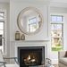 23.62 Inches Wood Round Decorative Mirrors For Wall Decor, Rustic Circle Mirror For Bedroom, Bathroom, Living Room, Entryway Mirror For Home And Office With Beads_maomaolike.com
