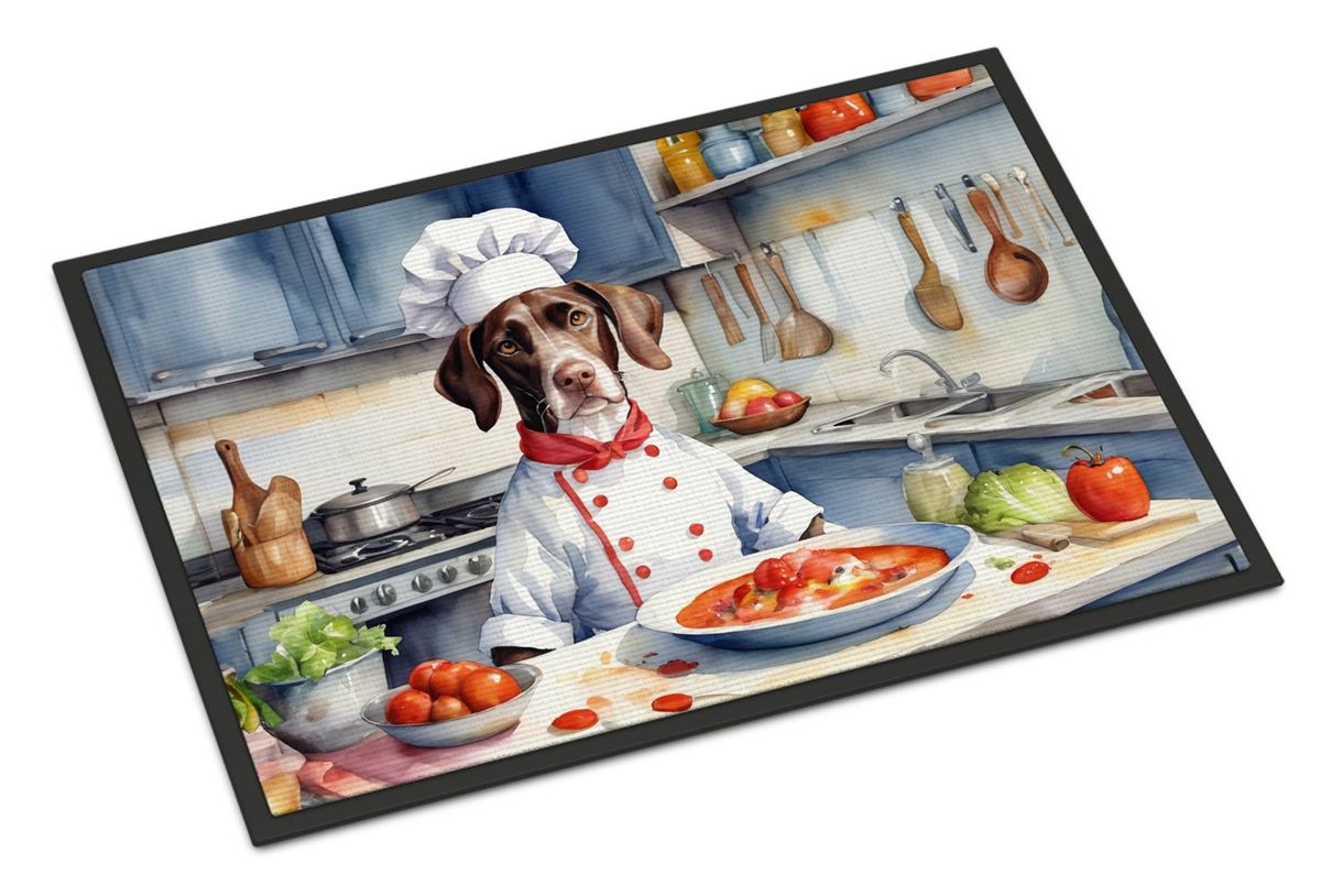 Pointer The Chef Doormat Front Door Mat Indoor Outdoor Rugs For Entryway, Non Slip Washable Low Pile, 24H X 36W_maomaolike.com