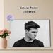 Monochrome Portrait Painting Poster, Minimalist Black-and-White Young Man Portrait Poster, Elegant Understated Wall Decor Ideal For Bedroom, Living_maomaolike.com
