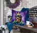 Rottweiler King Of Mardi Gras Throw Pillow Machine Washable, Indoor Outdoor Decorative Pillow For Couch, Bed Or Patio, 18Hx18W_maomaolike.com