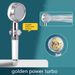 Shower Head Water Saving Flow 360 Degrees Rotating With Small Fan ABS Rain High Pressure Spray Nozzle Bathroom Accessories_maomaolike.com