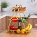 Kitchen multifunctional fruit and vegetable storage rack fruit plate snack vegetable rack portable candy tray fruit basket_maomaolike.com