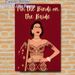 Pin The Bindi On The Bride Painting Poster, Vibrant Traditional Indian Bridal Illustration Poster, Interactive Party Game Decor Ideal For Bachelorette_maomaolike.com
