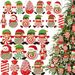24Pcs Elves Christmas Tree Wooden Ornaments Candy Canes Design Ornament With Ropes Elf Snowman Soldier Santa Claus Penguin Gingerbread Decor For Home Wall Christmas Tree Party_maomaolike.com