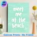 Beach Quote Painting Poster, Soft Turquoise Ocean Background With Handwritten-style White Text Poster, Relaxing Coastal Vibe Ideal For Bedroom, Living_maomaolike.com