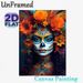 Day Of The Dead Themed Painting Poster, Vibrant Colorful Sugar Skull Portrait Poster, Eye-catching Cultural Artwork Ideal For Home Wall Decor, Festive_maomaolike.com