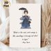 Mary Poppins Quote Painting Poster, Whimsical Watercolor-style Figure With Umbrella And Inspirational Quote Poster, Charming Nostalgic Decor Piece For_maomaolike.com
