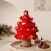 Finished Tree Handmade Yarn Knitted Christmas Holiday Creative Gift Decoration Desktop Ornament_maomaolike.com
