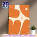 Abstract Geometric Heart Painting Poster, Warm-toned Minimalist Abstract Poster, Soft Color Palette Creates Gentle Ambiance, Ideal For Bedroom And_maomaolike.com