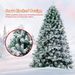 6 Ft Prelit Pencil Christmas Tree, Flocked Artificial Xmas Tree With Warm WhiteLights, Full Branch Tips, Perfect Choice Decoration For Xmas Holiday, Flocked ChristmasTree Prelit_maomaolike.com