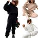 Women's Clothing autumn and winter new hooded sweatshirt casual sports suit_maomaolike.com