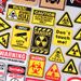 Danger Warning Embroidery Patch Iron On Patches For Clothing Prohibition Sign Embroidered Patches For Clothes Stickers Badges_maomaolike.com