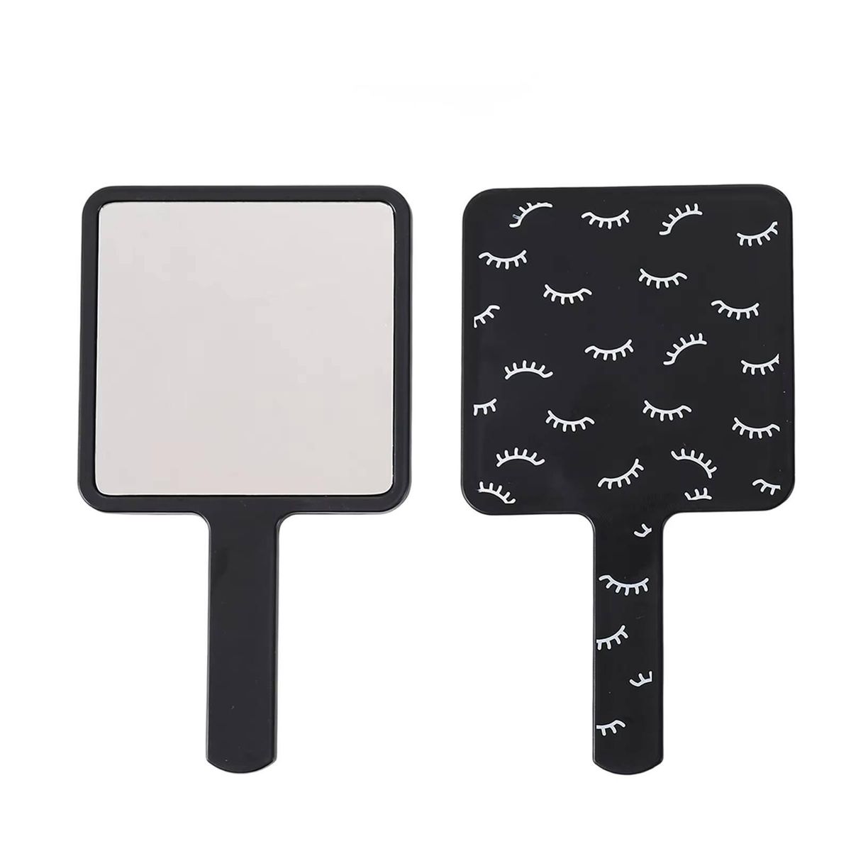 Mini Portable Handheld Makeup Mirror, Pocket Size Cosmetic Mirror With Multi-Shape Eyelash Design, Compact Beauty Mirror For Daily Travel
_maomaolike.com