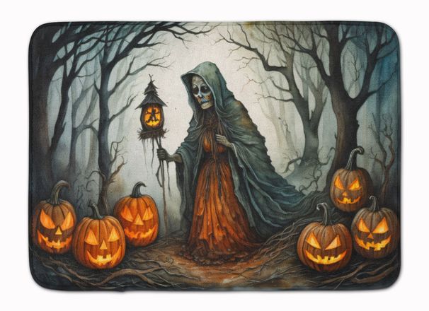 The Weeping Woman Spooky Halloween Memory Foam Kitchen Mat Machine Washable Anti-Fatigue Mat Cushion Comfort Bath Mat Or Kitchen Rug_maomaolike.com