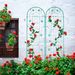 4 Pack Metal Garden Trellis 86.7" X 19.7" Rustproof Trellis For Climbing Plants Outdoor Flower Support Green_maomaolike.com