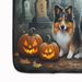 Sheltie Spooky Halloween Memory Foam Kitchen Mat Machine Washable Anti-Fatigue Mat Cushion Comfort Bath Mat Or Kitchen Rug_maomaolike.com