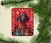 Dachshund Holiday Christmas Porcelain Ornament Christmas Tree Hanging Decorations For Home Christmas Holiday, Rectangle, Gift, Multicolor_maomaolike.com
