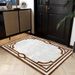Living Room Rug Large Size Gorgeous Gold Frame Design Bedroom Rug Plush Thickened Machine Washable Thickened Underlay Interior Decorative Rug_maomaolike.com