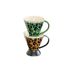 Vintage Leopard Print Ceramic Cup, Creative Conical Water Cup, Coffee Cup With Spoon, Gift Box For Best Friend's Birthday_maomaolike.com