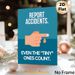 Workplace Safety Report Accidents Painting Poster, Minimalist Flat-design Graphic Poster, Clear Reminder To Report All Accidents Including Minor Ones_maomaolike.com