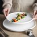 Ceramic Japanese Style Dish Creative White Salad Light Luxury Stone Pattern Western Steak Tableware Plate Restaurant_maomaolike.com