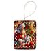 Jack Russell Terrier And Santa Claus Porcelain Ornament Christmas Tree Hanging Decorations For Home Christmas Holiday, Rectangle, Gift, Multicolor_maomaolike.com
