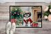 Shih Tzu Cozy Christmas Doormat Front Door Mat Indoor Outdoor Rugs For Entryway, Non Slip Washable Low Pile, 24H X 36W_maomaolike.com