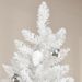6' Tall Unlit Pencil Fir Artificial Christmas Tree With Realistic Branches And Steel Base, Pink And White_maomaolike.com