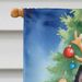 Black Cairn Terrier Christmas Reindeer House Flag Large Porch Sleeve Pole Decorative Outside Yard Banner Artwork Wall Hanging, Polyester, House Size, Multicolor_maomaolike.com