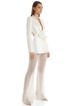 Women's Clothing New Style Hollow Beaded Three Dimensional Flower Suit Pearl Sequin Mesh Trousers Set_maomaolike.com