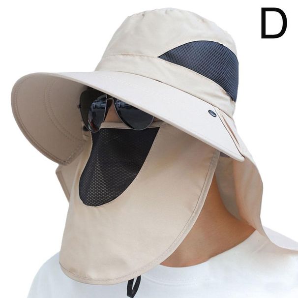 Hot Sale Fishing Sun Hats UV Protection Outdoor Sunshade Fisherman Sunscreen Cap Men Women Hiking Camping Removable Big Eaves Hat_maomaolike.com