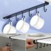 Storage Mug Hooks Rack Under Cabinet Each With Fixed Sticker, 6 Hooks Cup Holder Hanger, Ties Belts Scarf Hanging Hook Rack, Mug Hook Hanger Under Shelf Without Drilling Kitchen Utensil Hanger_maomaolike.com
