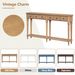 Retro Console Table With 4 Drawers And Open Shelf,perfect For Entryways,Living Rooms,and Hallways_maomaolike.com