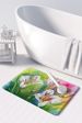 Utah Sego Lilies In Watercolor Memory Foam Kitchen Mat Machine Washable Anti-Fatigue Mat Cushion Comfort Bath Mat Or Kitchen Rug_maomaolike.com